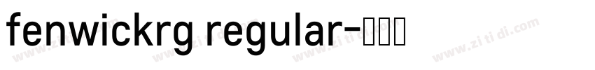 fenwickrg regular字体转换